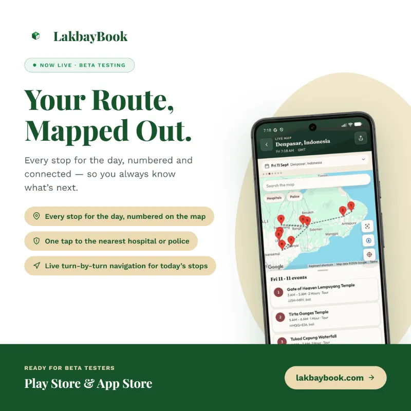Your route, mapped out